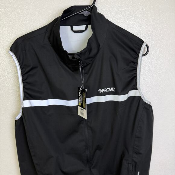 Proviz Classic Cycling Gilet Mens XL Black Full Zip Outdoors Bike Reflective NWT - Picture 3 of 10